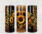 Leopard Sunflowers 20 oz Skinny Tumbler