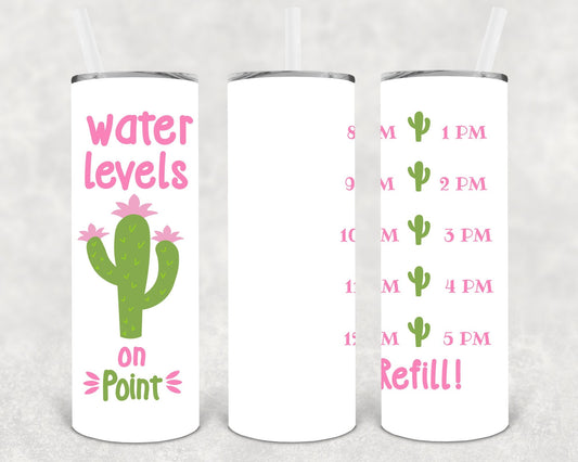 Water Levels on Point 20 oz Skinny Tumbler