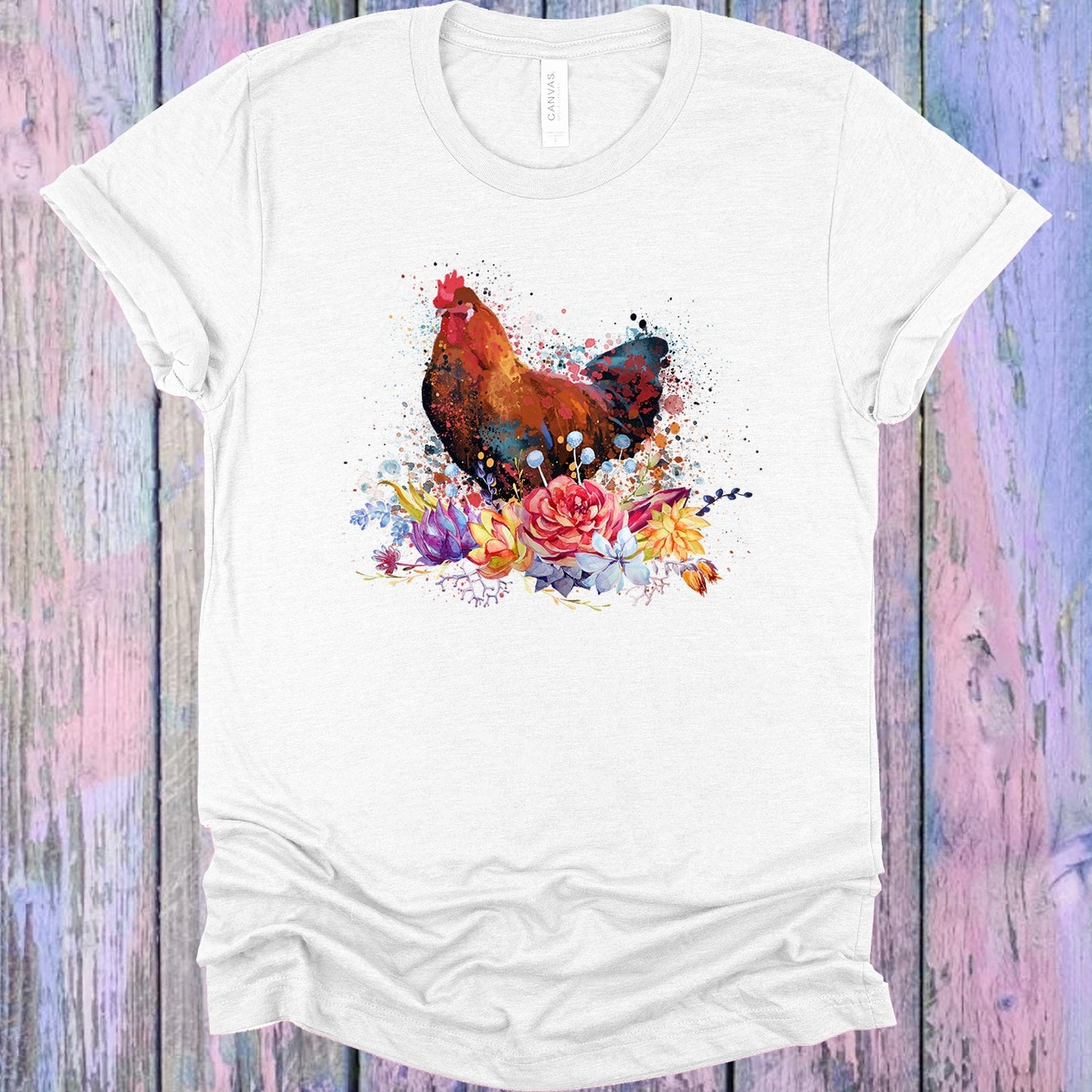 Watercolor Chicken Graphic Tee