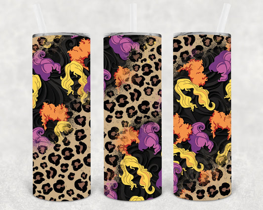 Witches and Leopard 20 oz Skinny Tumbler