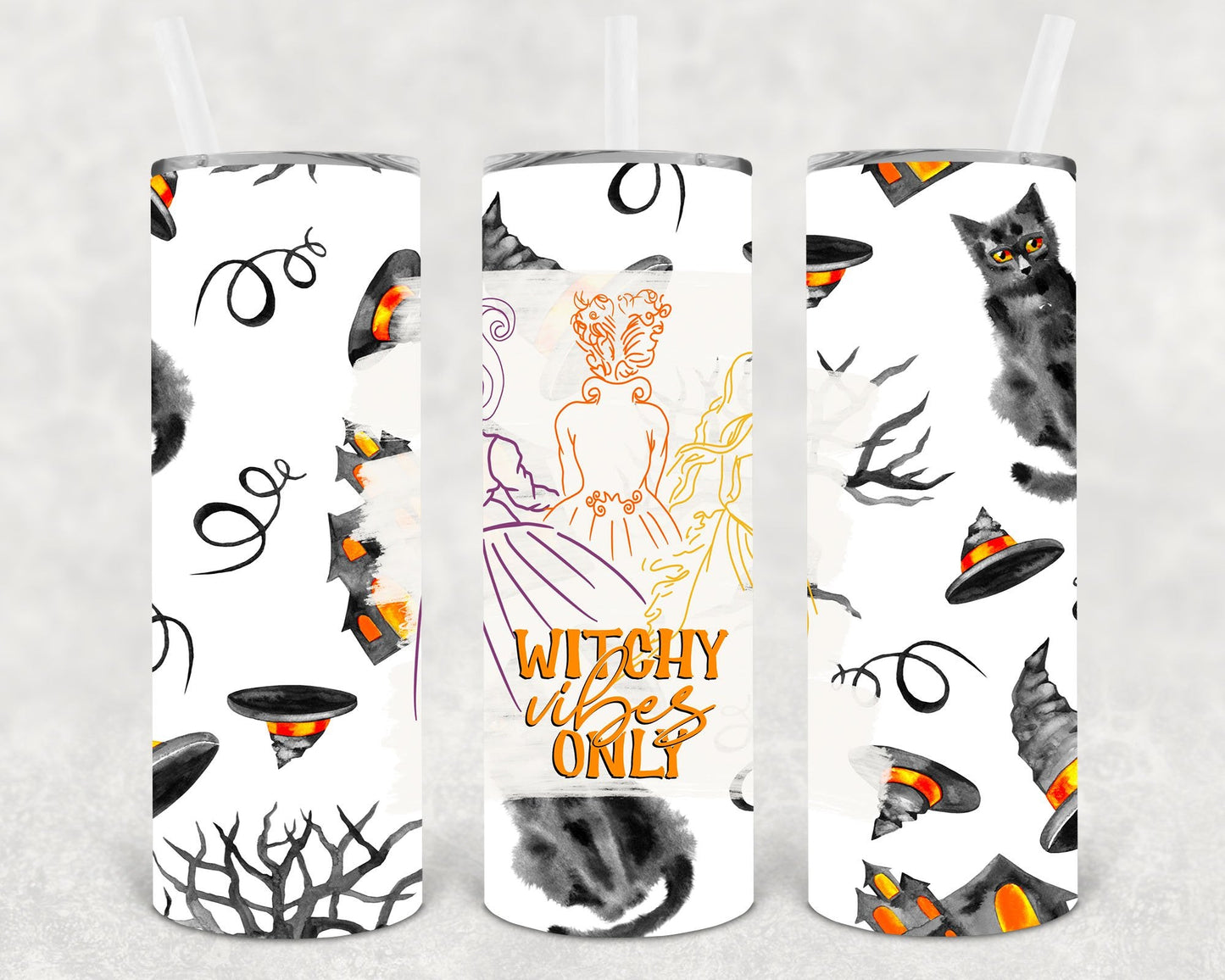 Witchy Vibes Only 20 oz Skinny Tumbler