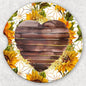 Car Coaster Set - Wooden Heart and Sunflowers