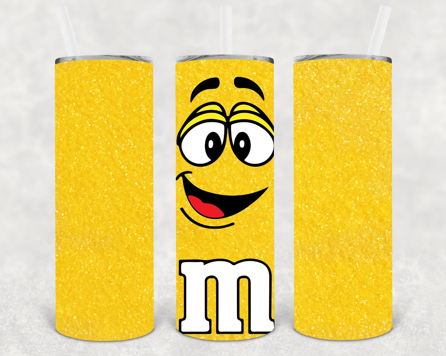 Yellow M&M 20 oz Skinny Tumbler