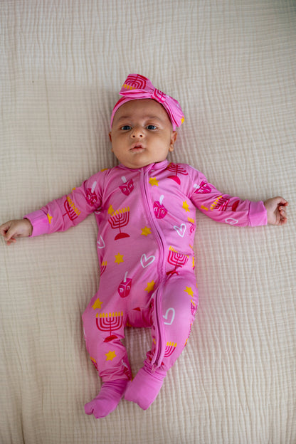 Hanukkah Shine Bright Pink Zippy