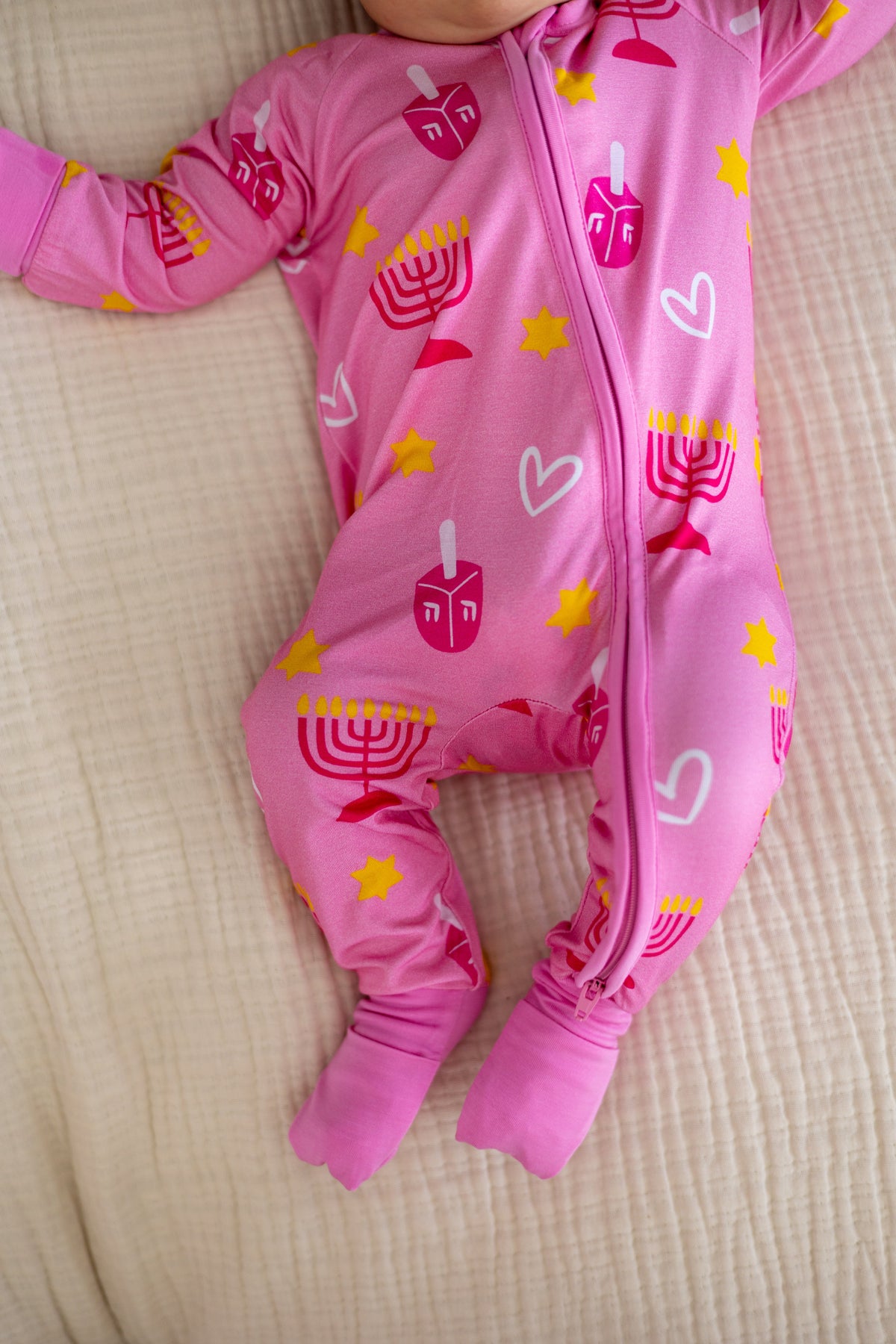 Hanukkah Shine Bright Pink Zippy