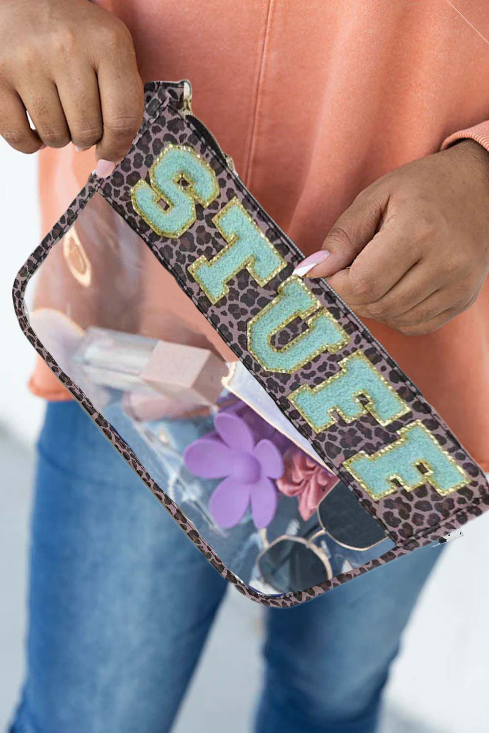 STUFF Transparent Zipped Handbag