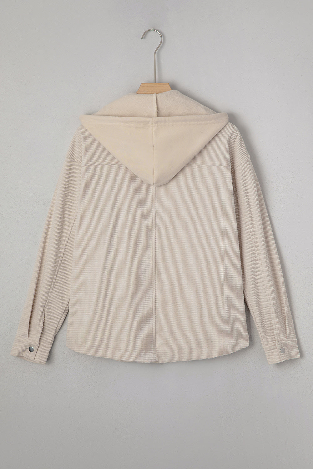 Laurel Green Solid Color Textured Patchwork Flap Pocket Shacket