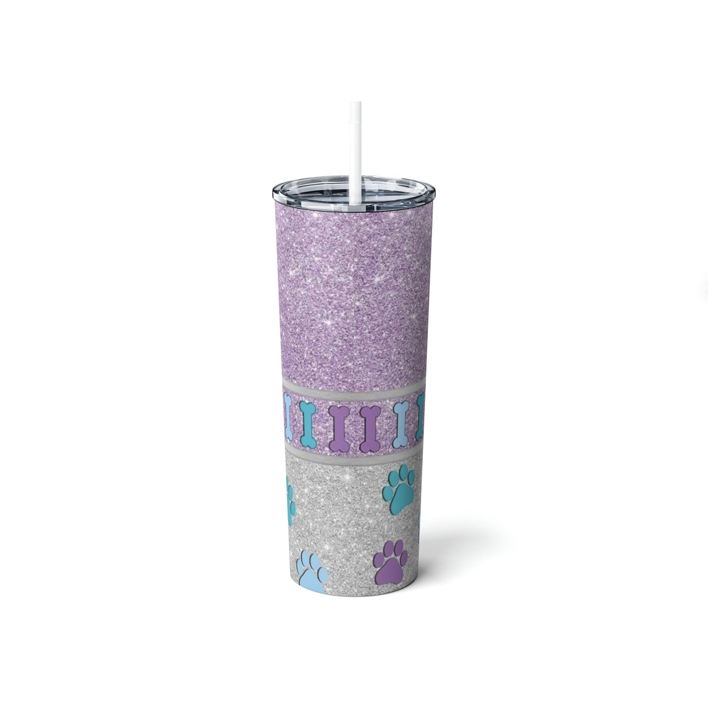 Dog Mom (Purple) Skinny Tumbler