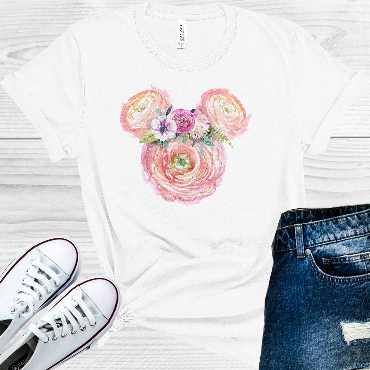 Floral Mouse Graphic Tee