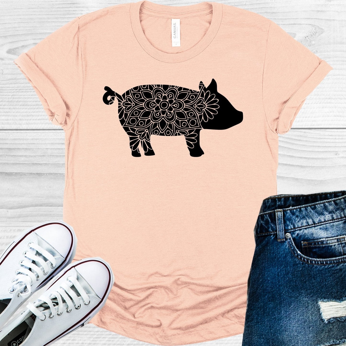 Pig Mandala Graphic Tee