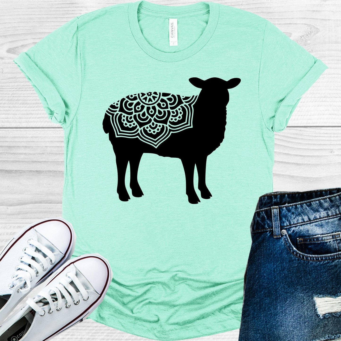 Sheep Mandala Graphic Tee