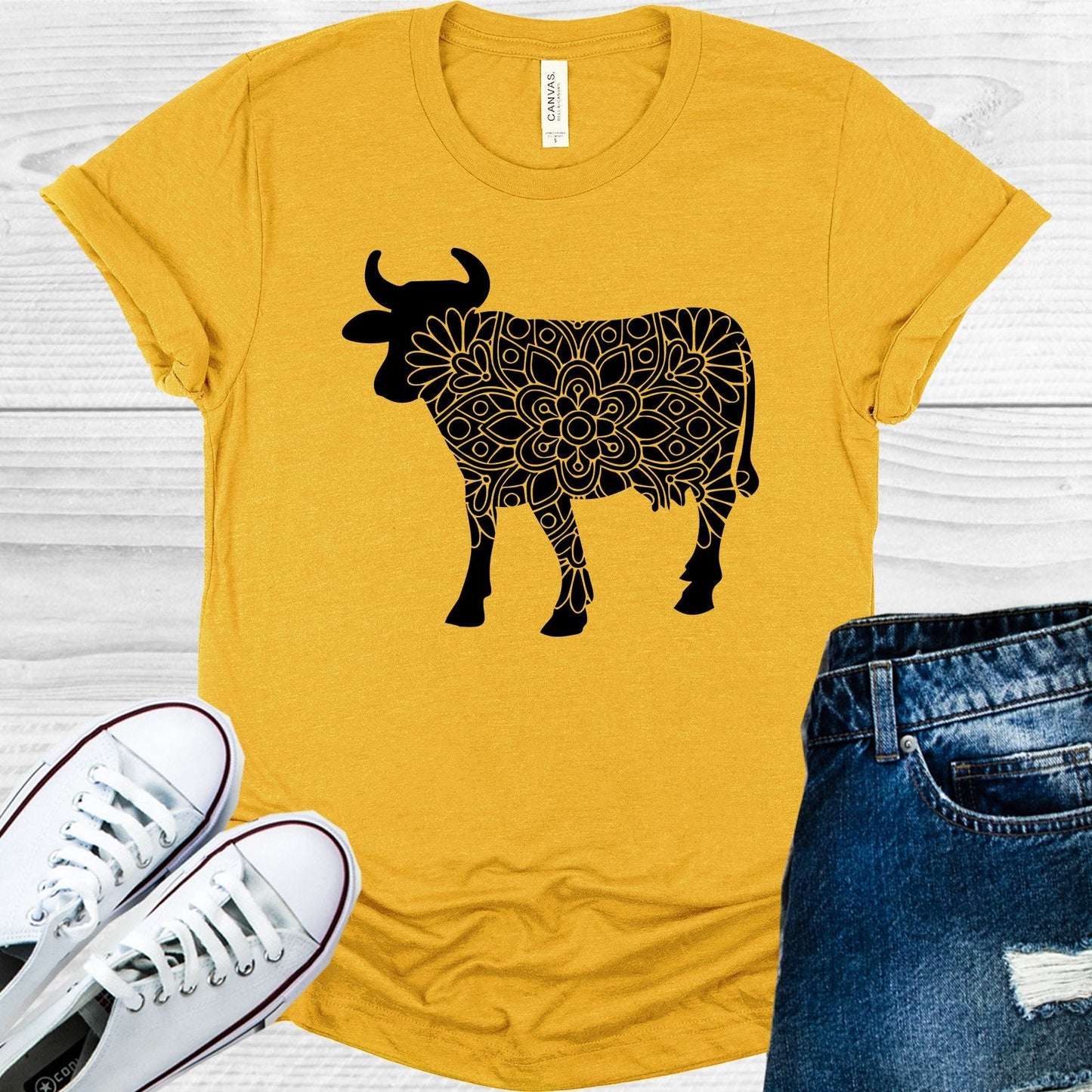 Cow Mandala Graphic Tee