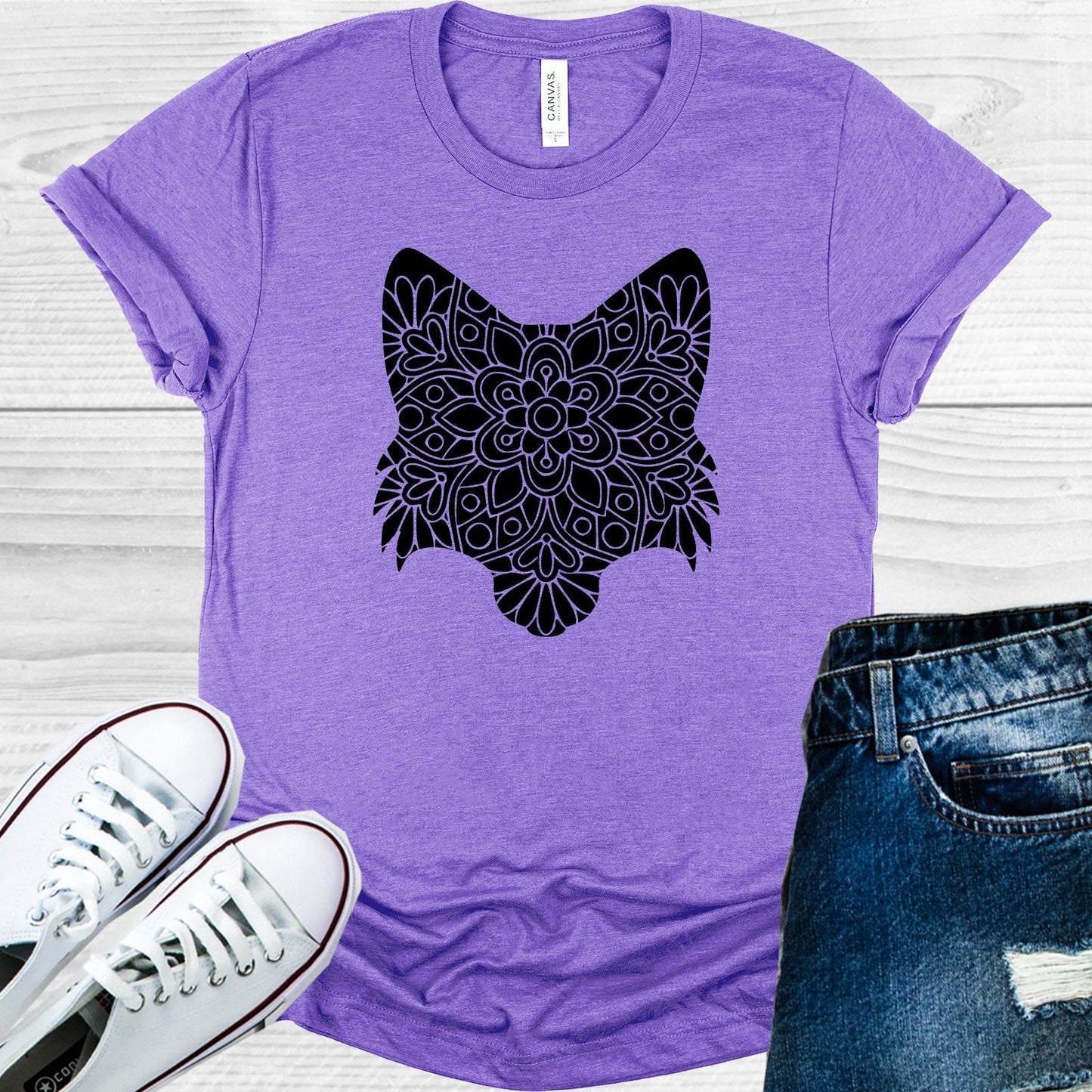 Fox Face Mandala Graphic Tee