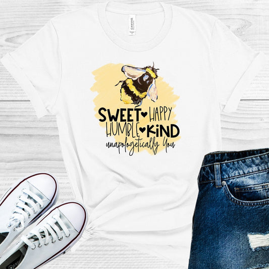 Sweet Happy Humble Kind Unapologetically You Graphic Tee