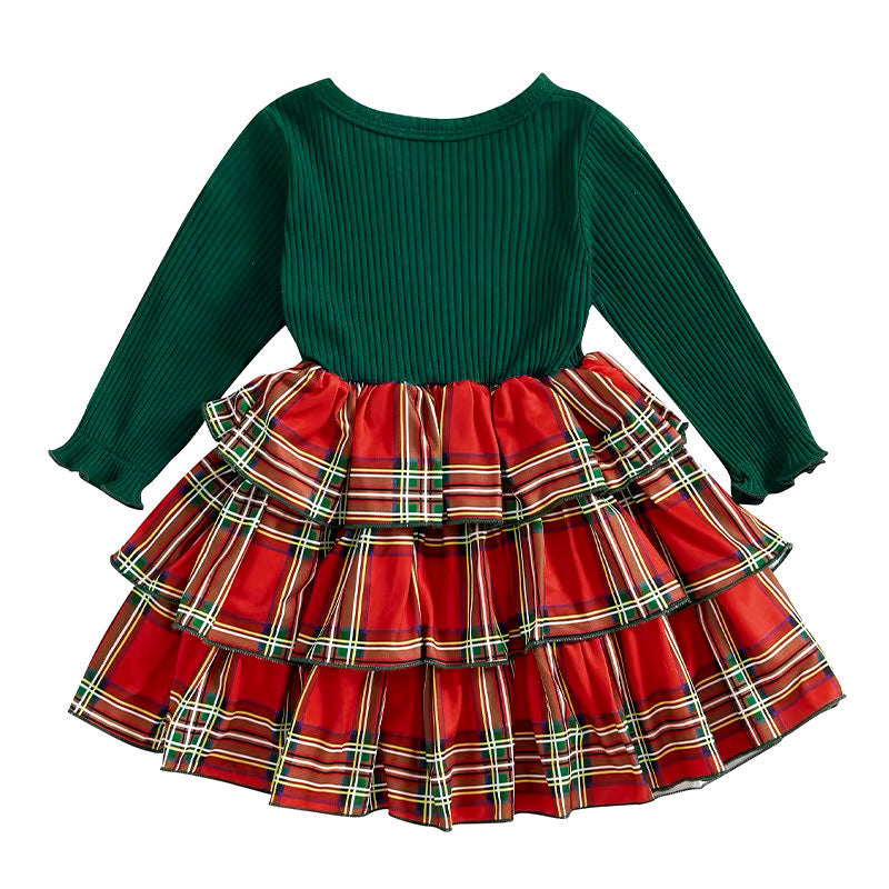 PREORDER: Ribbed and Plaid Christmas Dress 10.21.24