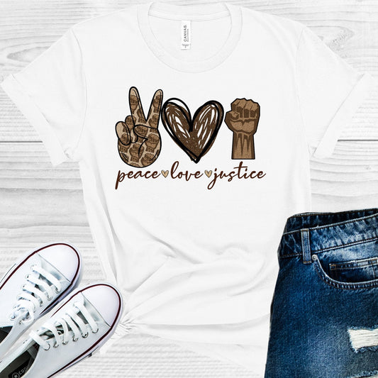 Peace Love Justice Graphic Tee