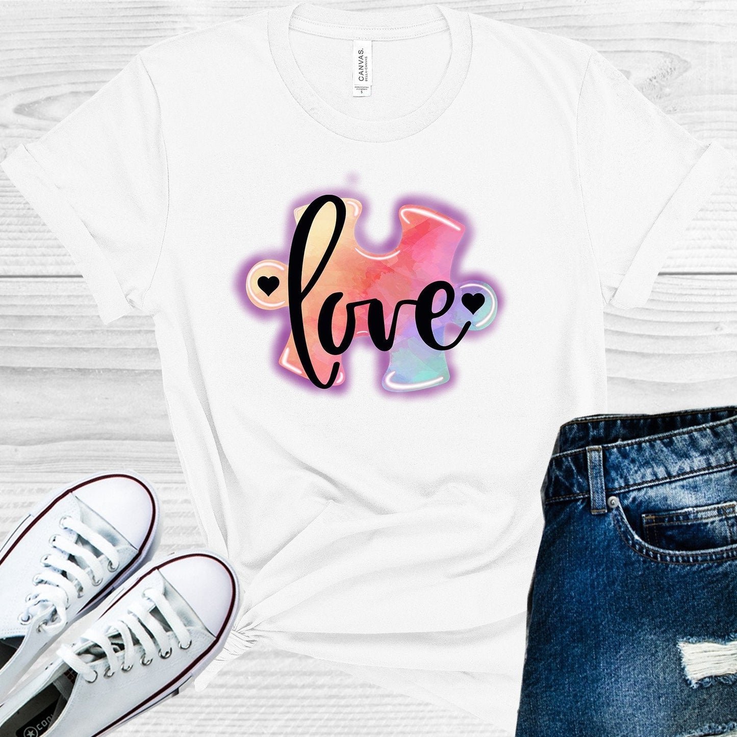 Love Autism Awareness Graphic Tee