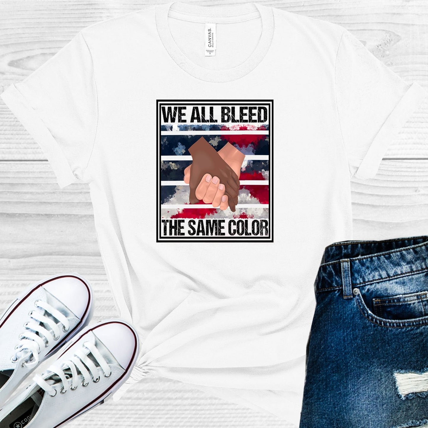We All Bleed the Same Color Graphic Tee