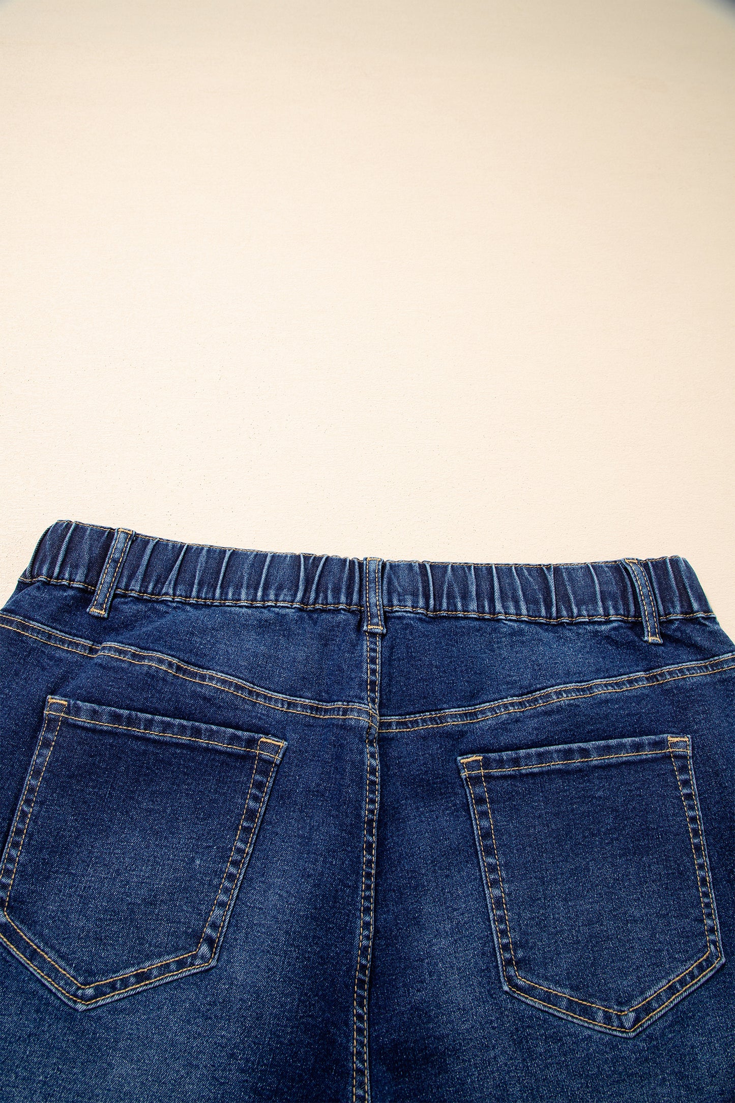 Light Blue Acid Wash Contrast Lace-up Plus Size Jeans