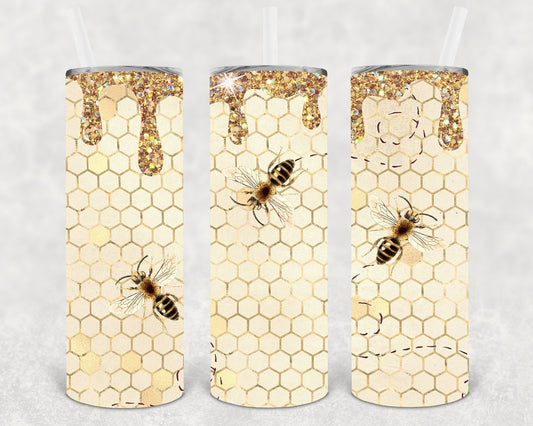 Bees 20 oz Skinny Tumbler
