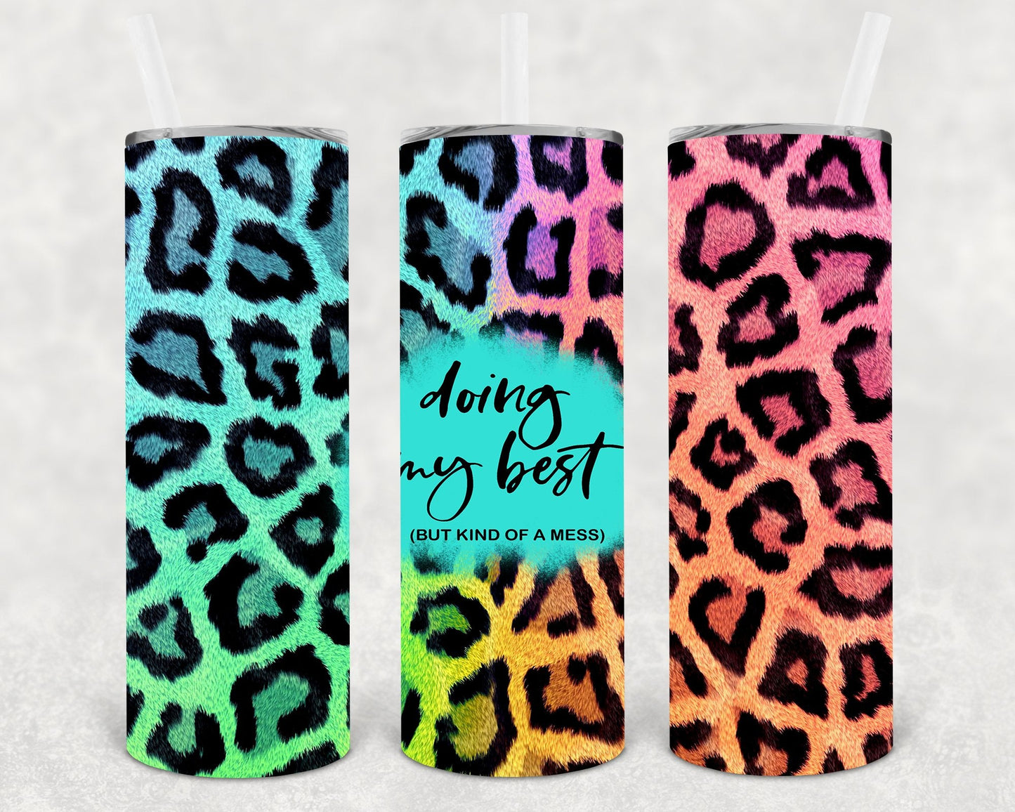 Doing My Best But Kind of a Mess 20 oz Skinny Tumbler