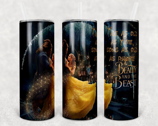 Beauty and the Beast 20 oz Skinny Tumbler