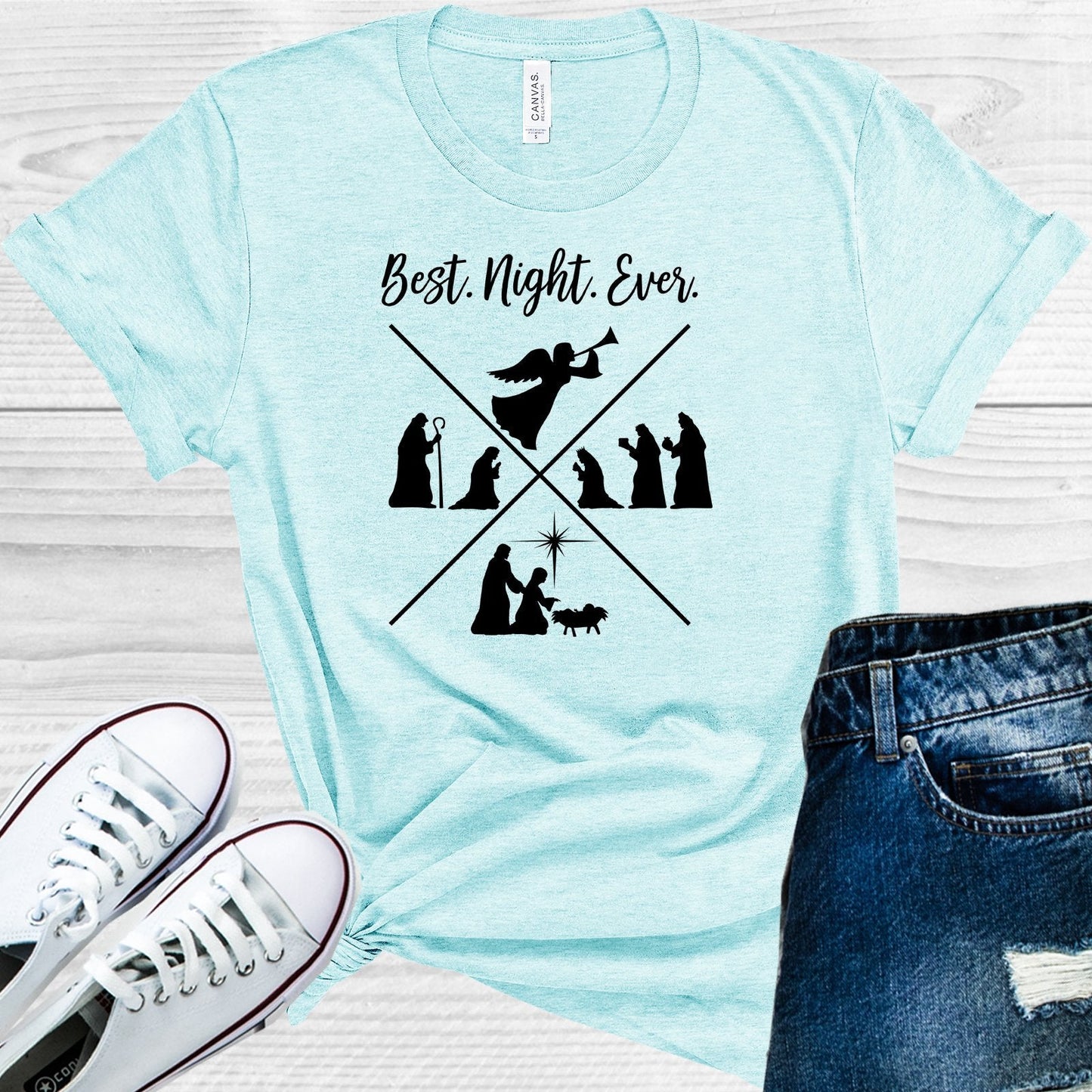 Best Night Ever Christmas Graphic Tee