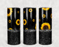 Black Sunflowers 20 oz Skinny Tumbler