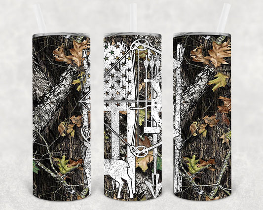 Bow Hunting 20 oz Skinny Tumbler