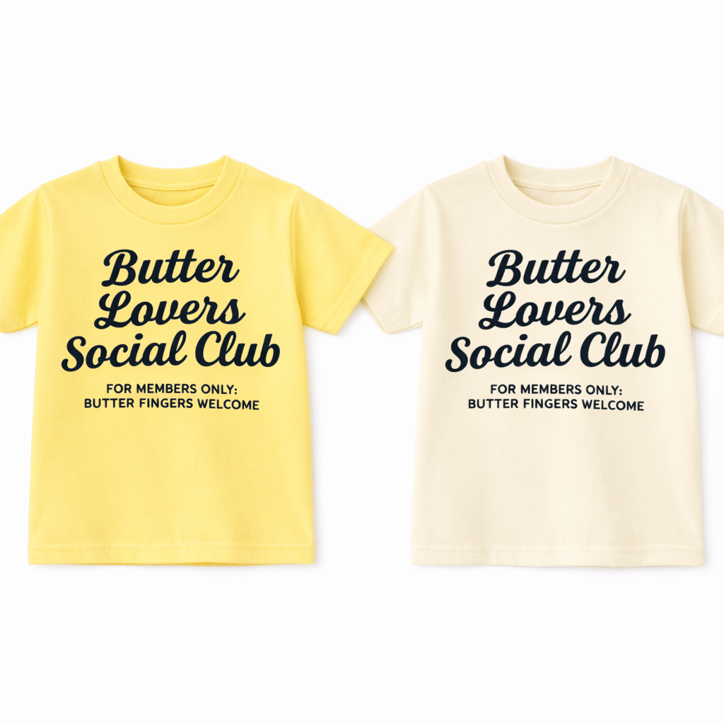 Butter Lovers Social Club, Foodie Tee For Kids