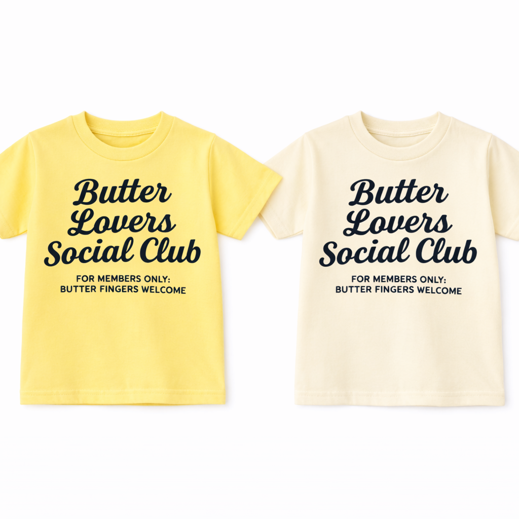 Butter Lovers Social Club, Foodie Tee For Kids