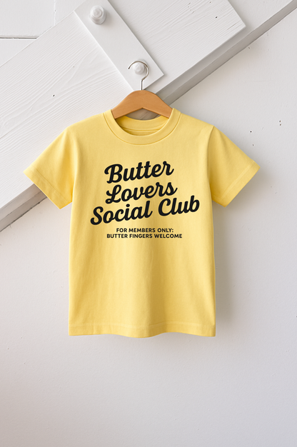 Butter Lovers Social Club, Foodie Tee For Kids