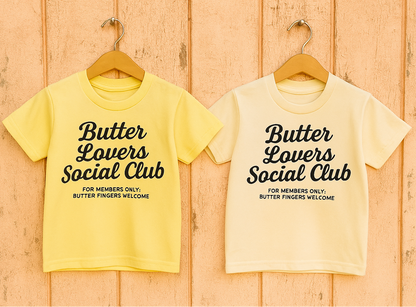 Butter Lovers Social Club, Foodie Tee For Kids