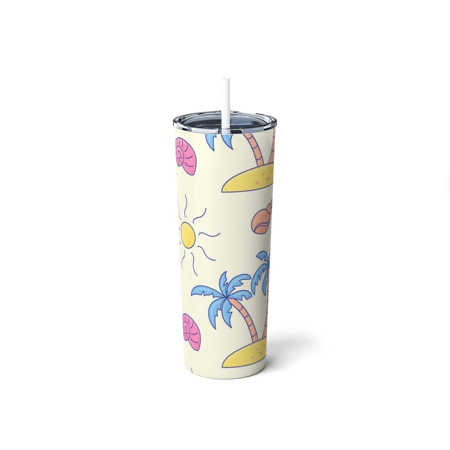 Beach Vibes Skinny Tumbler