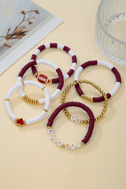 Dark Blue GAME DAY Beaded Bracelet Set