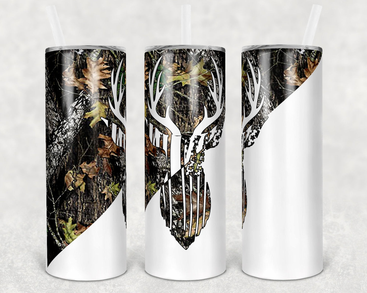 Camo Deer 20 oz Skinny Tumbler