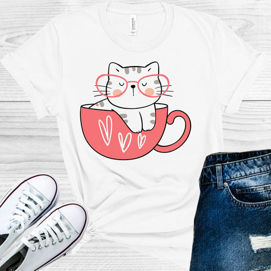 Cute Valentine Cat Graphic Tee