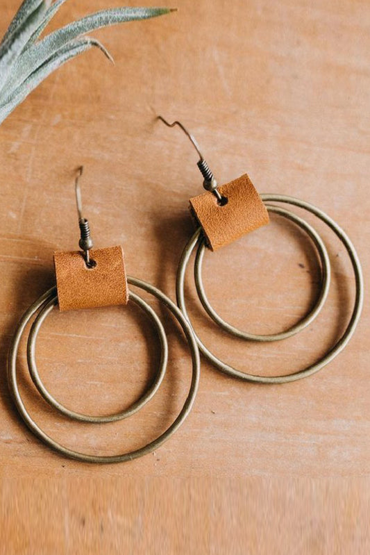 Gold Vintage Hoop Hook Earrings