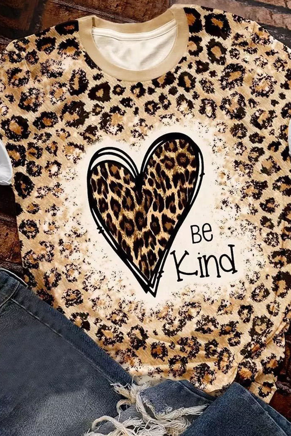 Be Kind Heart Graphic Print T Shirt
