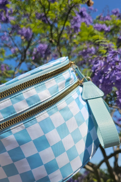 White Leopard Print Wide Strap Large Crossbody Bag