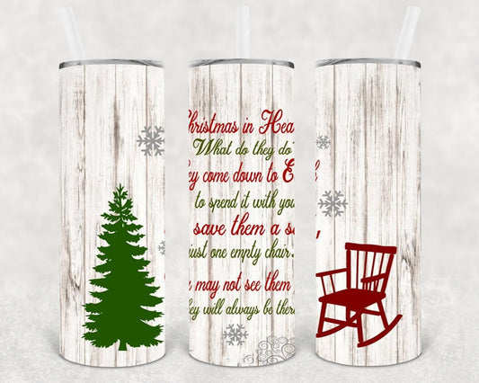 Christmas in Heaven 20 oz Skinny Tumbler
