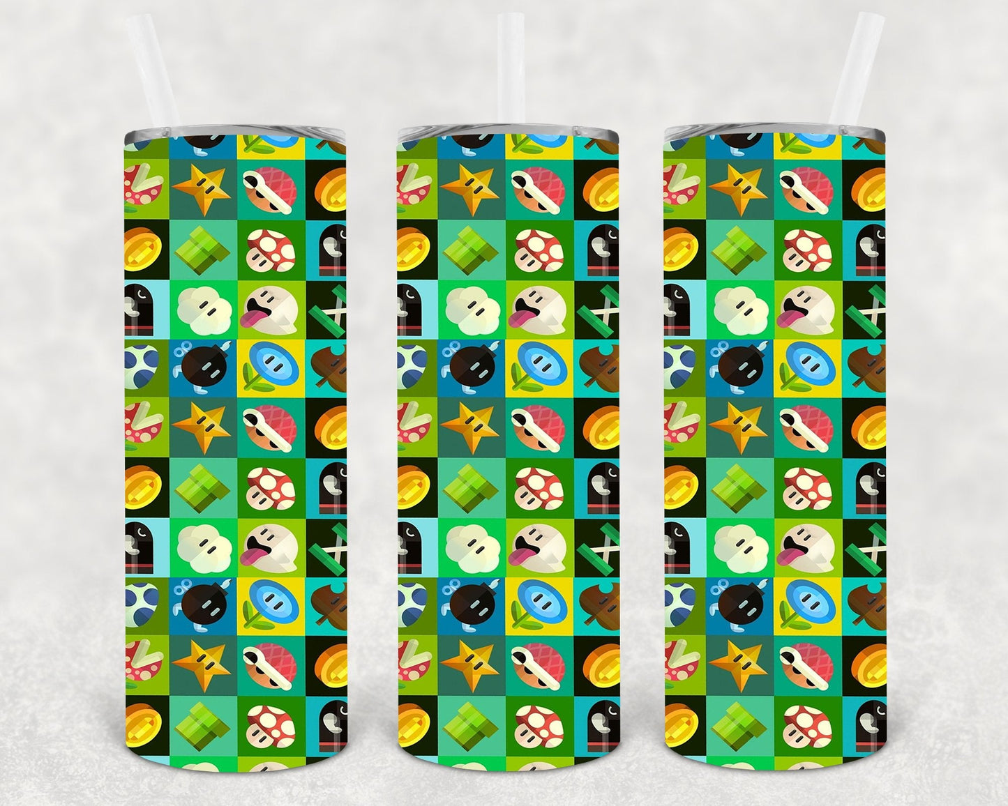 Game Characters Icons 20 oz Skinny Tumbler