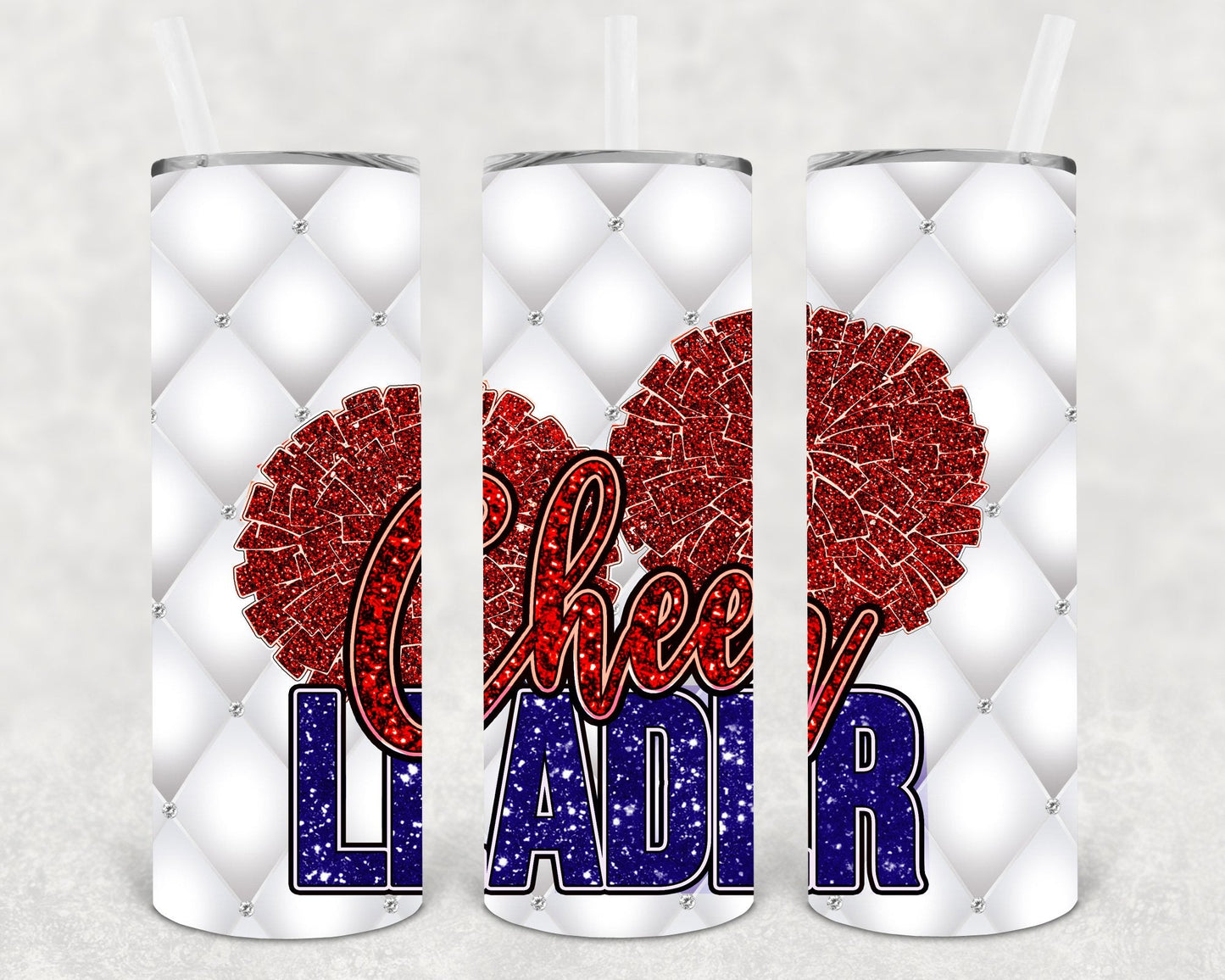 Cheerleader (Red and Navy) 20 oz Skinny Tumbler