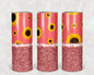 Coral Sunflowers 20 oz Skinny Tumbler