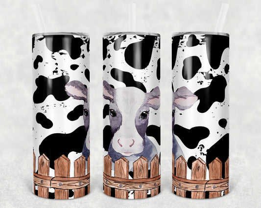 Cow 20 oz Skinny Tumbler