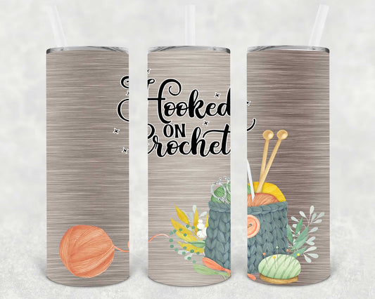Hooked on Crochet 20 oz Skinny Tumbler