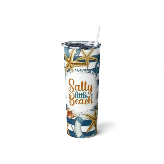 Salty Little Beach Skinny Tumbler