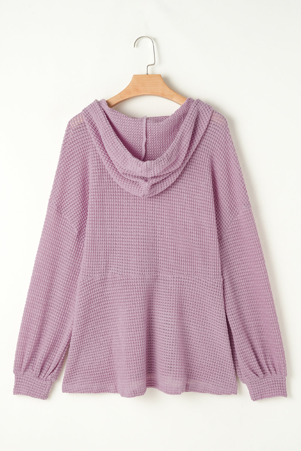 Plus Size Hooded Waffle Knit Top