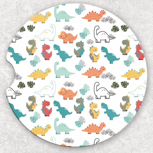 Car Coaster Set - Dinosaurs
