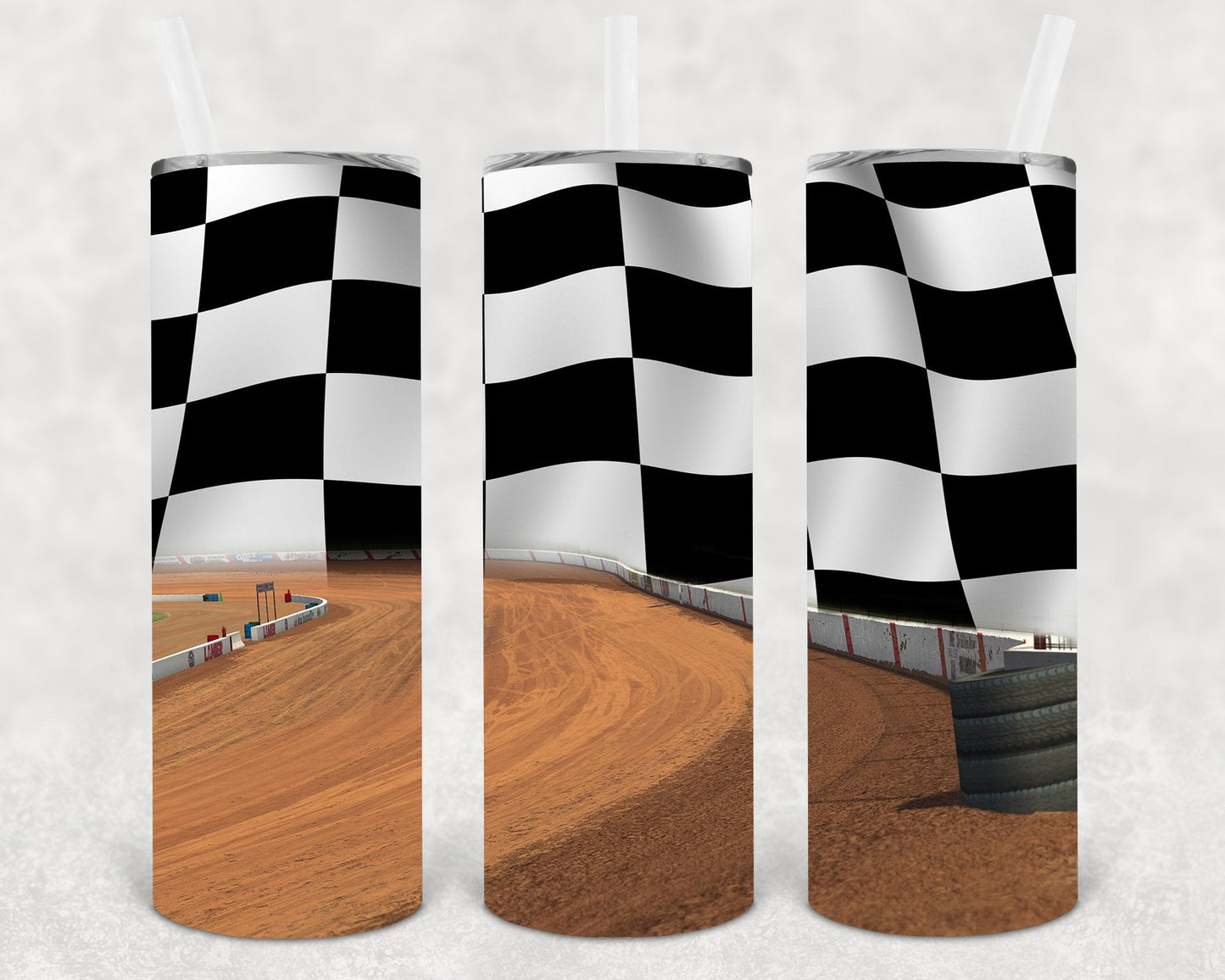 Dirt Track Racing 20 oz Skinny Tumbler